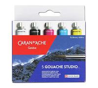 Caran d'Ache 3 colores primarios + negro + blanco, 21 ml