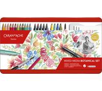 CARAN D'ACHE 3000123, Set de medios mixtos CARAN D'ACHE, colección botánica, 24 piezas
