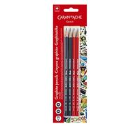 Caran D'Ache 341-704 - Pack de 4 lápices grafito