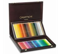 CARAN D'ACHE 999.480 lápices de colores PRISMALO, estuche de madera de 80