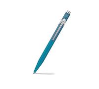 Caran d'Ache Bolígrafo 849 Paul Smith Cian/Acero, Negro M Recambio, en paquete delgado