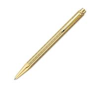 Caran d'Ache Chevron - Bolígrafo retráctil (aluminio), diseño con forma hexagonal, acabado dorado