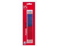 Caran D'Ache d'Ache Prismalo 0999.304 - Lápices de colores (4 unidades, madera soluble en agua, 14 cm), color azul y rojo
