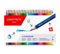 Caran D'Ache Fancolor 30 Soluble en Agua Color Lápices Artista Dibujo Lata Set