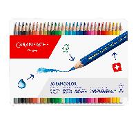 Caran D'Ache Fancolor 30 Soluble en Agua Color Lápices Artista Dibujo Lata Set