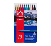 Caran d'Ache Fibralo - Bolígrafos de fibra en caja de metal (paquete de 10)