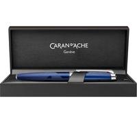 Caran d'Ache Leman, pluma estilográfica azul marino, punta mediana