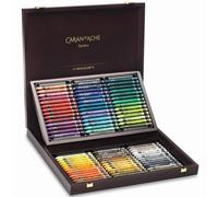 Caran D'ache Neocolor II - Juego de ceras de color (84 unidades, caja de madera)