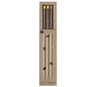 Caran d'Ache Nespresso Swiss Wood 3 lápices de grafito, marrón, 0348.100