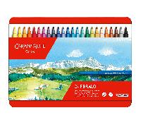Caran D'Ache Rotuladores 24 Fibra Punta Fieltro Artista Color Metal Lata Set