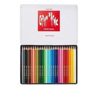 Caran d'Ache Swisscolor - Lápices acuarelables en caja de metal (30 unidades y 2 tarjetas)