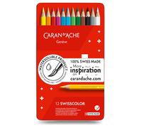 Caran d'Ache Swisscolor Set De 12 Lápices De Color Solubles En Agua Nuevo