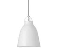 Fritz Hansen Lámpara colgante Caravaggio 2 Blanco brillante-cable textil gris
