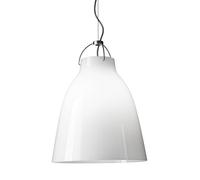 Fritz Hansen Lámpara colgante Caravaggio Opal P3 Vidrio opal blanco-cable gris plata