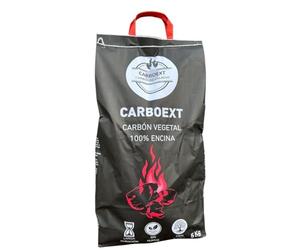 Carboext Carbón 100% Encina para Barbacoa 5 kg - Sin Humo ni Aditivos, Poca Ceniza y Larga Duración - Carbón Vegetal Natural Artesanal de Encendido Rápido y Alto Poder Calorífico
