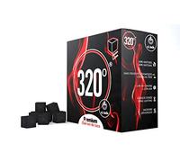 Carbón de Coco Natural 26mm para Cachimba y BBQ - 320° Carbón Premium Shisha Hookah 4KG (256 Cubos) - Larga Duración, Sin Olor, Bajo en Ceniza