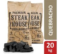 Carbón para parrilla premium BBQ-Toro, ideal para restaurantes de carne a la parrilla | 20 kg | Quebracho Blanco
