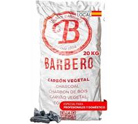 Carbón Vegetal Barbacoa Encina 100 Natural Grueso Saco 20kg Profesional Hostelería Cocina Exterior Brasa Gourmet Alta Temperatura Sin Humo Combustión Lenta Aroma Sabor Carnes (Saco, 1, Unidad)