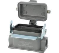 Carcasa base HARTING Han 10B, baja, con 1 salida lateral para cable M20, incluye 1 soporte longitudinal con tapa protectora de metal - 1 unidad