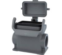 Carcasa para base Han 10B, alta, con 1 salida de cable lateral de tipo M32, incluye 1 soporte longitudinal con tapa protectora de plástico - 1 unidad