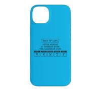 Carcasa para iPhone 14 Plus Después del Lunes Martes Calendario Dice WTF Graphic