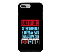 Carcasa para iPhone 7 Plus/8 Plus Calendario de Hechos de Vida Dice WTF Humor en el Lugar de Trabajo Sarcasmo