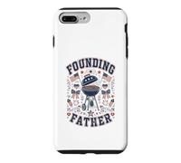 Carcasa para iPhone 7 Plus/8 Plus Padre fundador BBQ Grill 4 de Julio Divertido Padre fundador