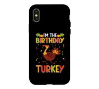 Carcasa para iPhone X/XS Im Birthday Pavo Divertido Feliz Acción de Gracias Cena Peregrino