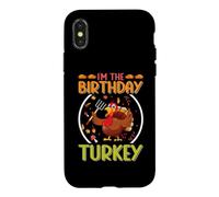 Carcasa para iPhone X/XS Im Birthday Pavo Divertido Feliz Acción de Gracias Cena Peregrino