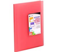 Carchivo - Carpeta Carchiplas Book de 20 fundas, color rojo