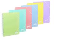 CARCHIVO Carpeta de Espiral Soft PP A4 con 30 Fundas Surtidas (Set de 10)