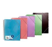 Carchivo carpeta metal espiral pp 20 fundas a4 cierre c/gomas colores