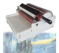 Cardador manual de tambor, máquina cardadora de rodillo de lana con tambor de 20 cm, agujas de 90 tpi, construcción de aleación resistente para una mezcla suave de colores y preparación uniforme de