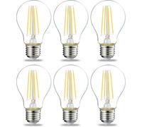 Carehabi Bombilla LED Vintage E27 G45, Filamento 4W, Luz Blanco Cálido Ámbar, AC 220V-240V, Pack de 6 Piezas, Decoración para Hogar, Cafés y Bares
