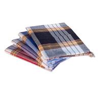 Carenesse Pack de 4 Classic Toallas de Hammam, rojo azul negro púrpura cuadros, 100% algodón, 80 x 170 cm, Toalla Baño Turco, Toalla de Sauna, Toalla de Playa, Toalla Mochilero, Toalla de Deporte, Peshtemal
