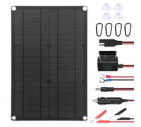 Cargador de batería solar para coche, kit de panel solar de 12 V 20 W, panel de carga solar portátil con caja de control y cables de conversión SAE para coche, caravana, motocicleta y barco