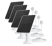 Cargador de panel solar compatible con Arlo Ultra/Ultra 2/Pro 3/Pro 4/Pro 3, cámara de seguridad con reflector, paneles solares de 5 V 4 W, carga IP65, montaje en pared ajustable, paquete de 4