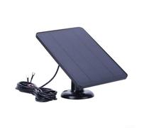 Cargador de panel solar de 4 W para timbre de puerta, diseño resistente a la intemperie, adaptador de silicona monocristalina de carga rápida para timbre de video de 2ª, 3ª y 4ª generación, cable de