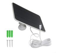 Cargador de panel solar de alta e 6 W con interfaz tipo C y cable de 5 metros para cámaras de seguridad inalámbricas y para timbres inteligentes, fiable para solución de alimentación al
