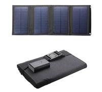 Cargador Solar Plegable de 10 W para Móviles, Uso Exterior | Oxford Cloth Negro, Ligero y Fácil de Guardar, 5.5 V/1.2 5 V/2 a Máximo