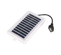 Cargador solar portátil Vasiumic, panel de carga solar USB de 2 W, 5 V, cargador ABS ligero para acampar al aire libre, senderismo, linterna, ventilador de iluminación (1 unidad)