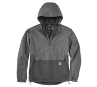 Carhartt Anorak Rain Defender de ajuste holgado ligero y plegable para hombre, Acero/grava, Small