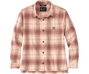 Carhartt Camisa Señoras Franela Peso Medio L/S Camisa Plaid Stucco XS