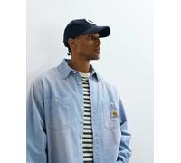 Carhartt - Camisa vaquera azul de manga larga con lavado claro descolorido y acabado efecto salpicadura Azul claro M