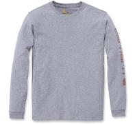Carhartt Camiseta de mujer Workwear Logo L/S T-Shirt Heather Grey S
