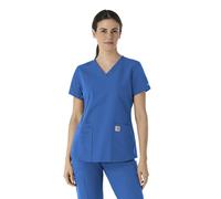 Carhartt Camiseta médica con Cuello en V para Mujer, Azul Real, M