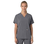 Carhartt Camiseta médica extragrande con cuello en V para mujer, peltre, XXL