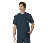 Carhartt Camiseta médica para hombre, azul marino, talla S