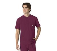 Carhartt Camiseta quirúrgica para hombre, color vino, talla L