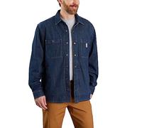 Carhartt Workwear Chaqueta denim forrada en forro polar con cierre a presión Glacier S